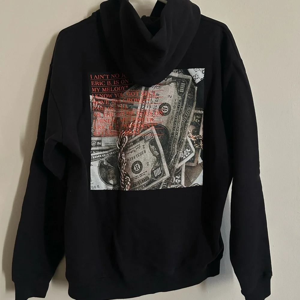 Stussy x Eric B & Rakim blk hoodie M - Picture 3 of 5